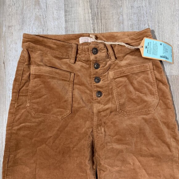 Faherty Womens Stretch Terry Cord Patch Pocket Pant Brown Different Sizes, NWT - Picture 2 of 4